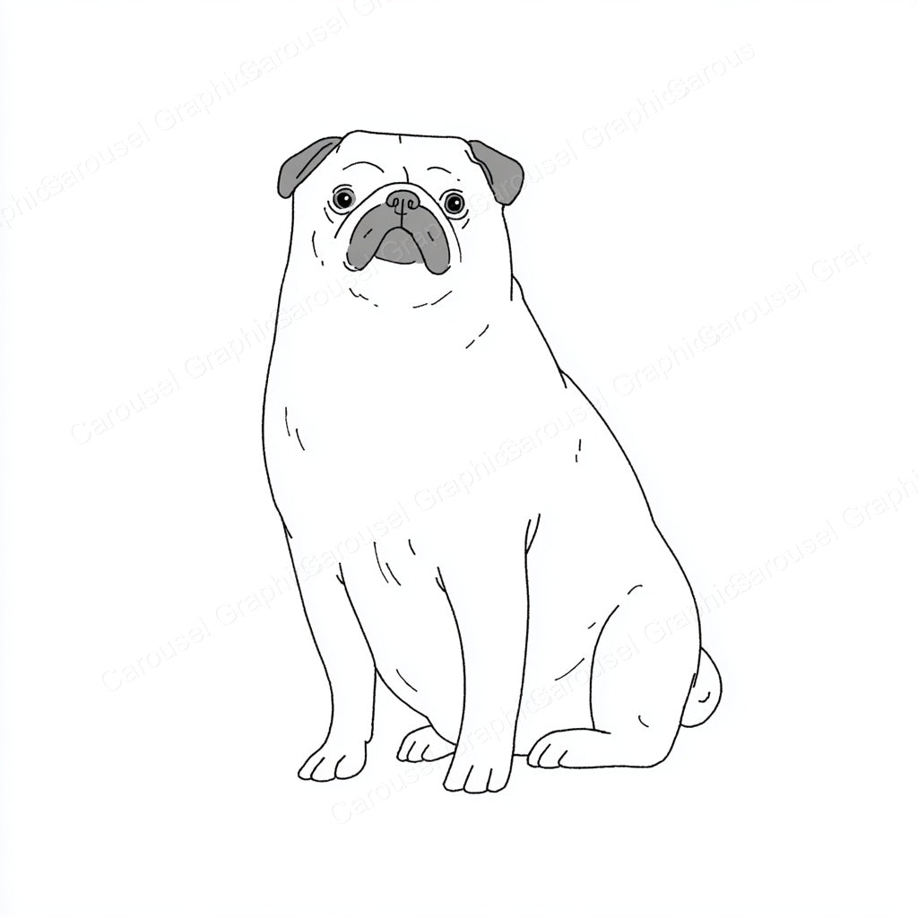 Pug Vector Graphic preview