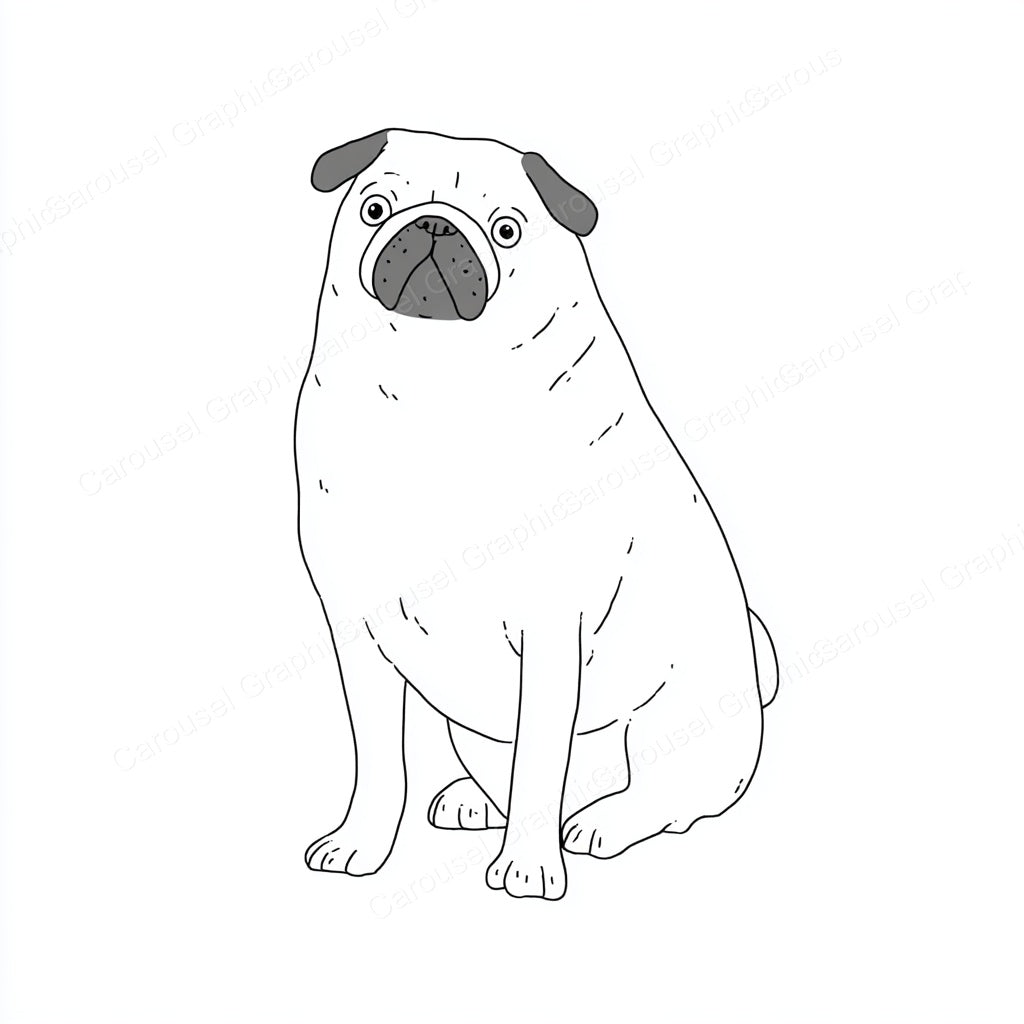 Pug Vector Graphic preview