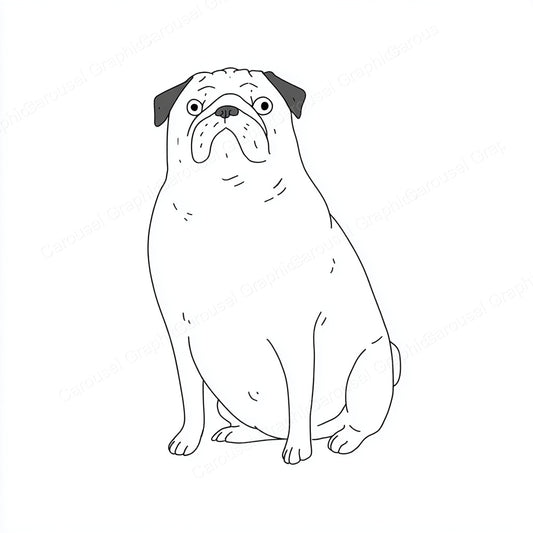 Pug Vector Graphic preview