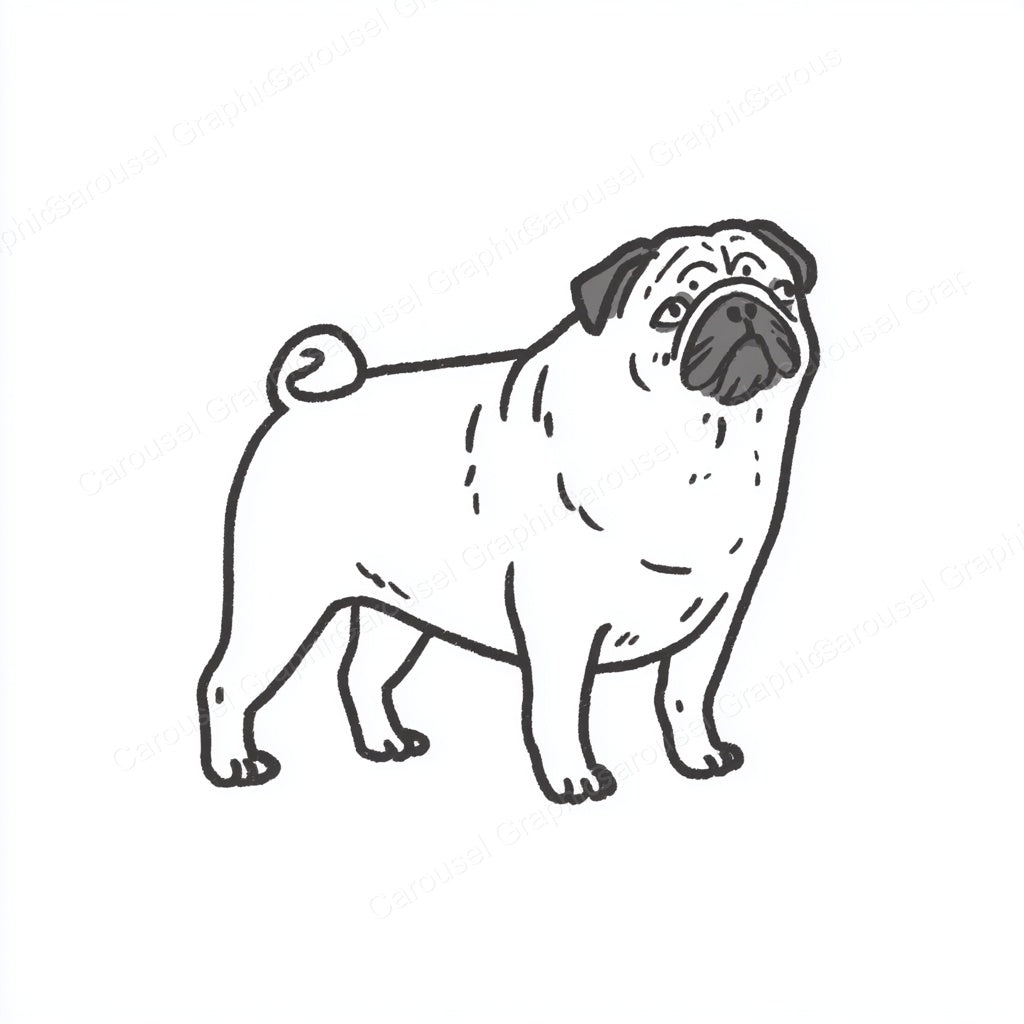Pug Vector Graphic preview