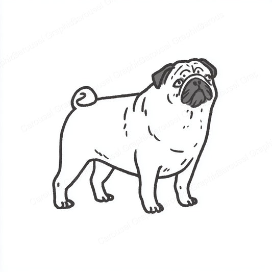 Pug Vector Graphic preview