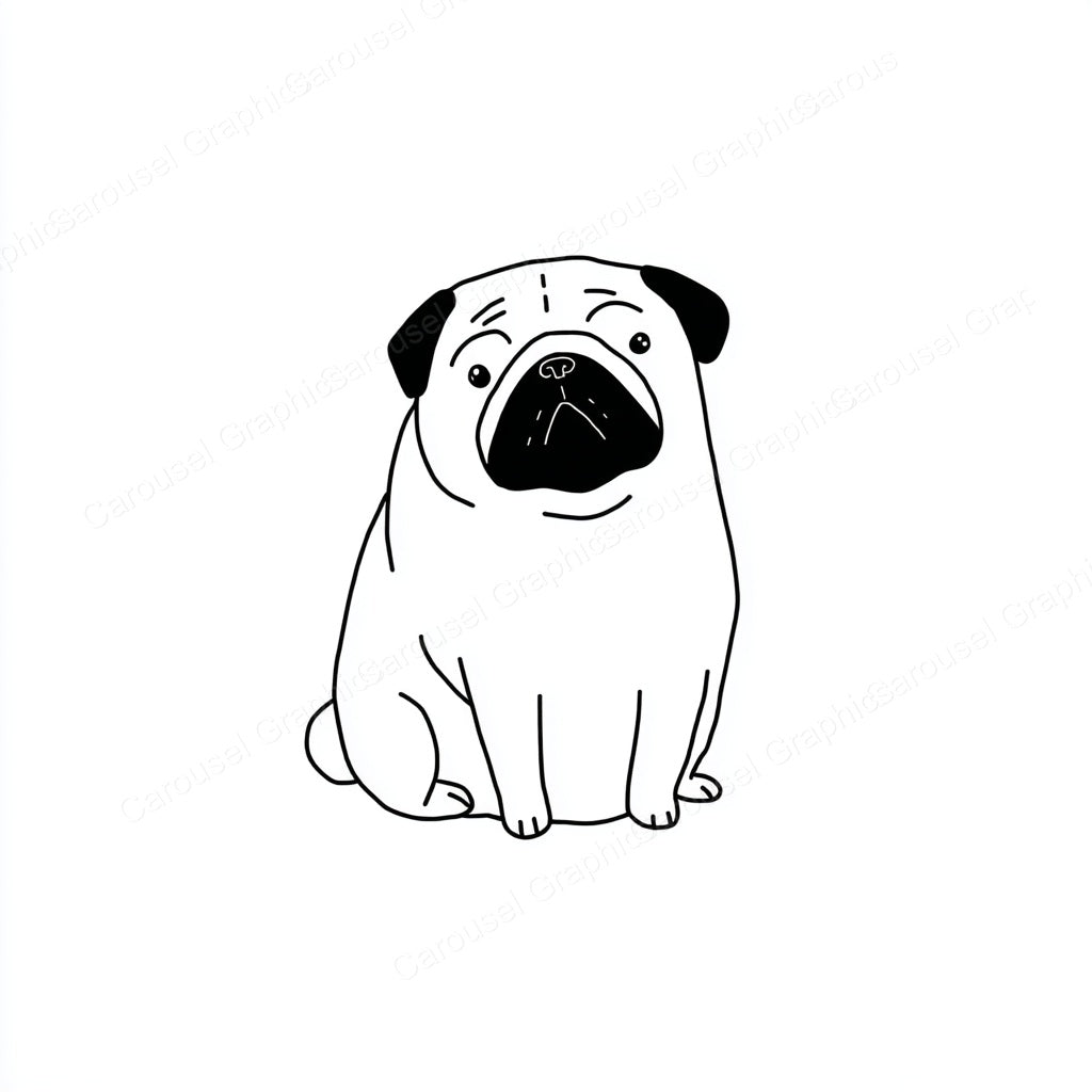 Pug Vector Graphic preview
