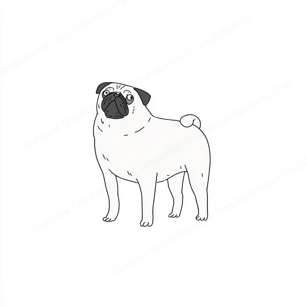 Pug Vector Graphic preview