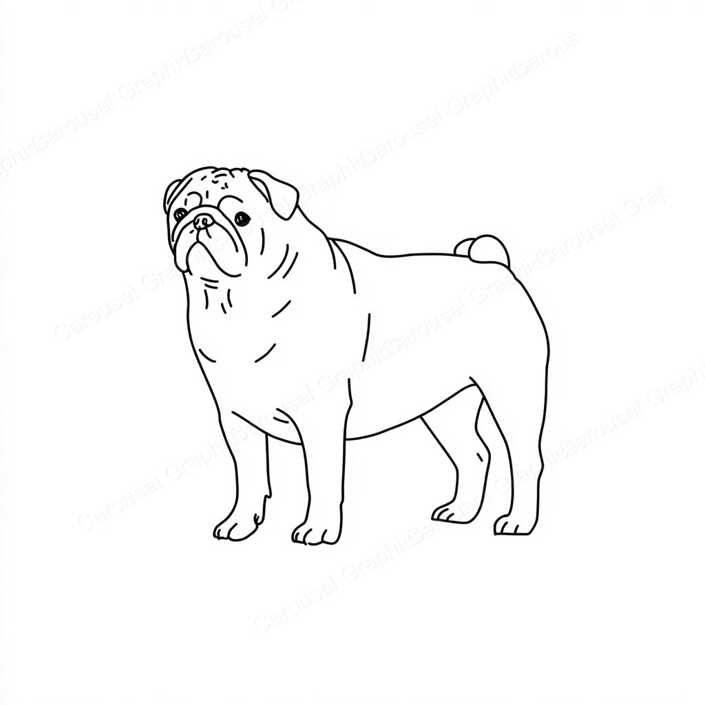 Pug Vector Graphic preview
