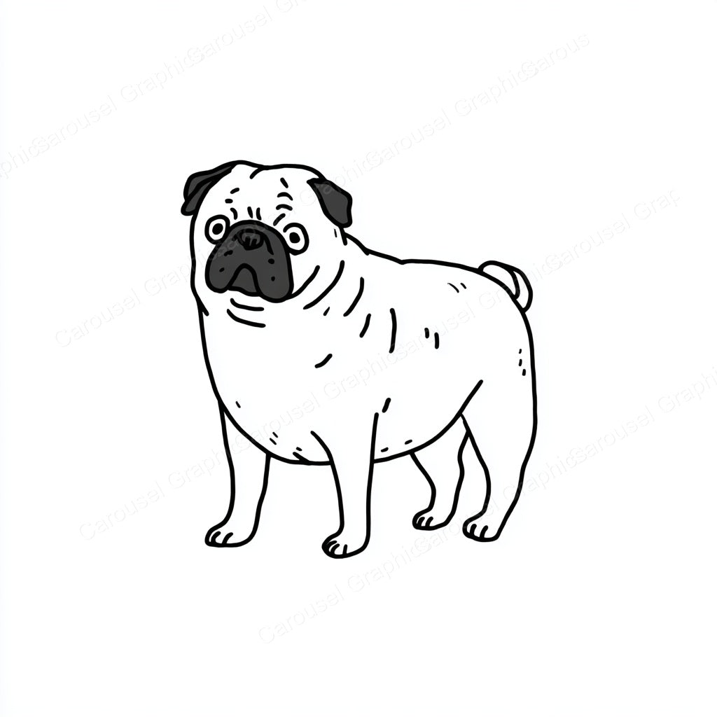 Pug Vector Graphic preview