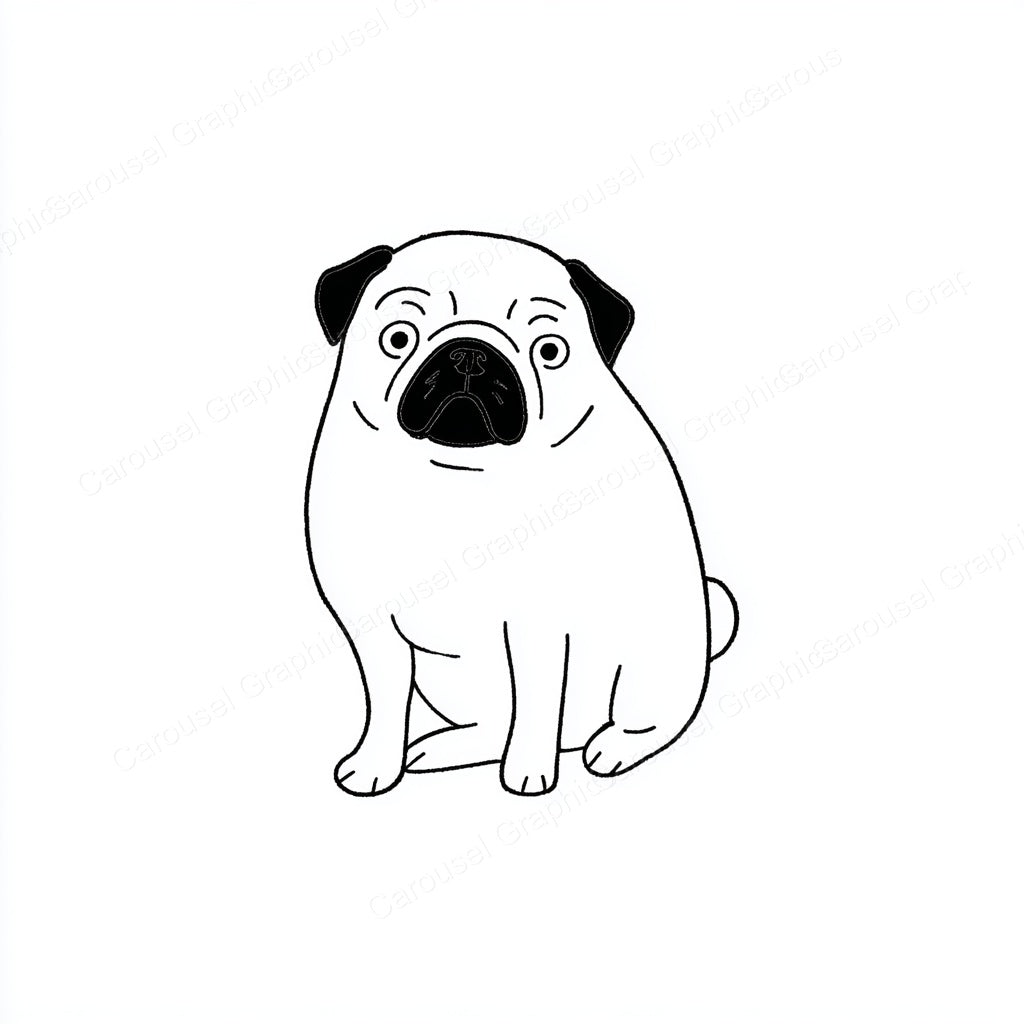 Pug Vector Graphic preview