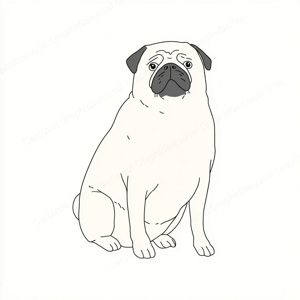 Pug Vector Graphic preview