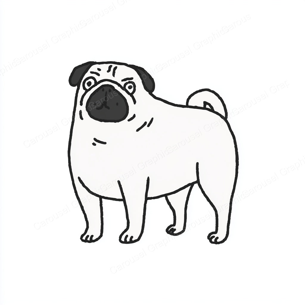 Pug Vector Graphic preview