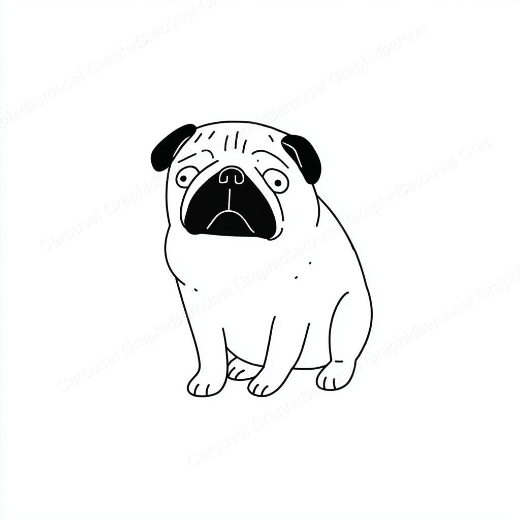 Pug Vector Graphic preview
