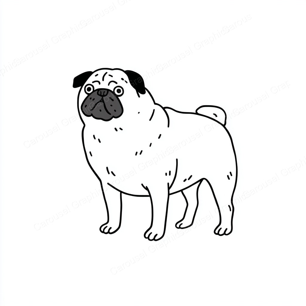 Pug Vector Graphic preview