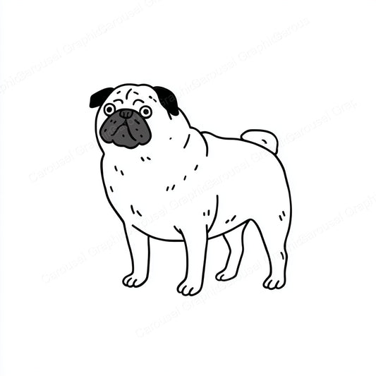 Pug Vector Graphic preview