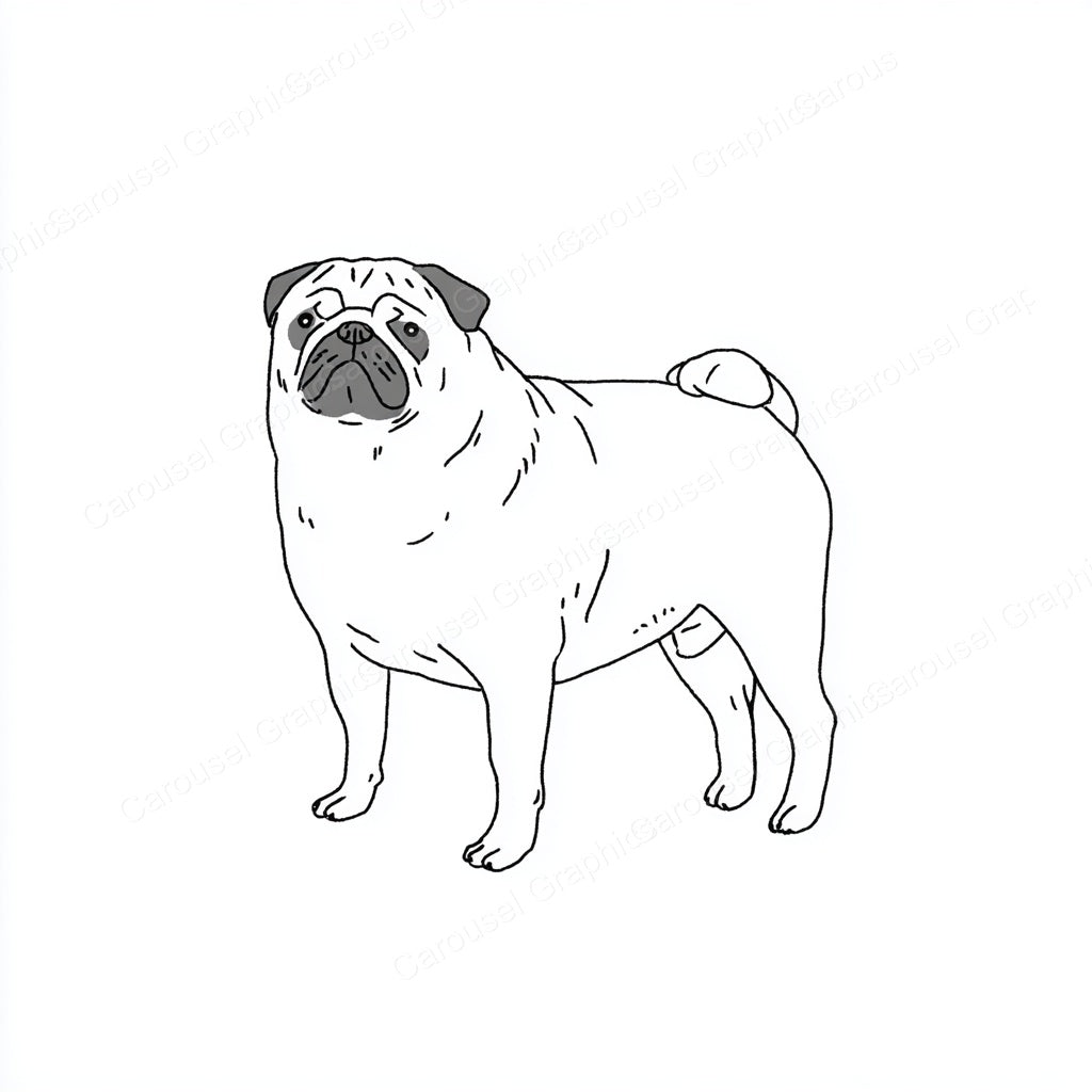 Pug Vector Graphic preview