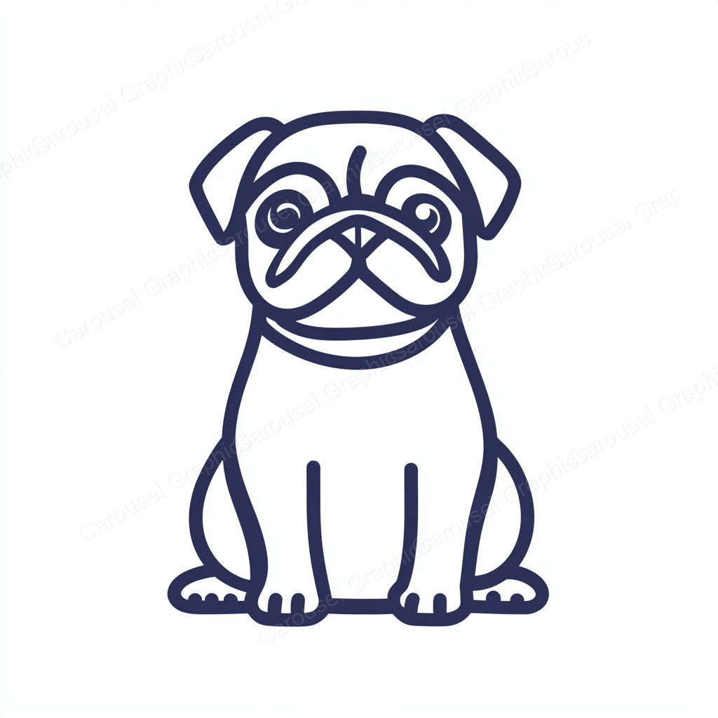 Pug Vector Graphic preview
