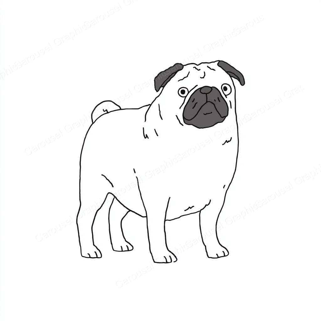 Pug Vector Graphic preview