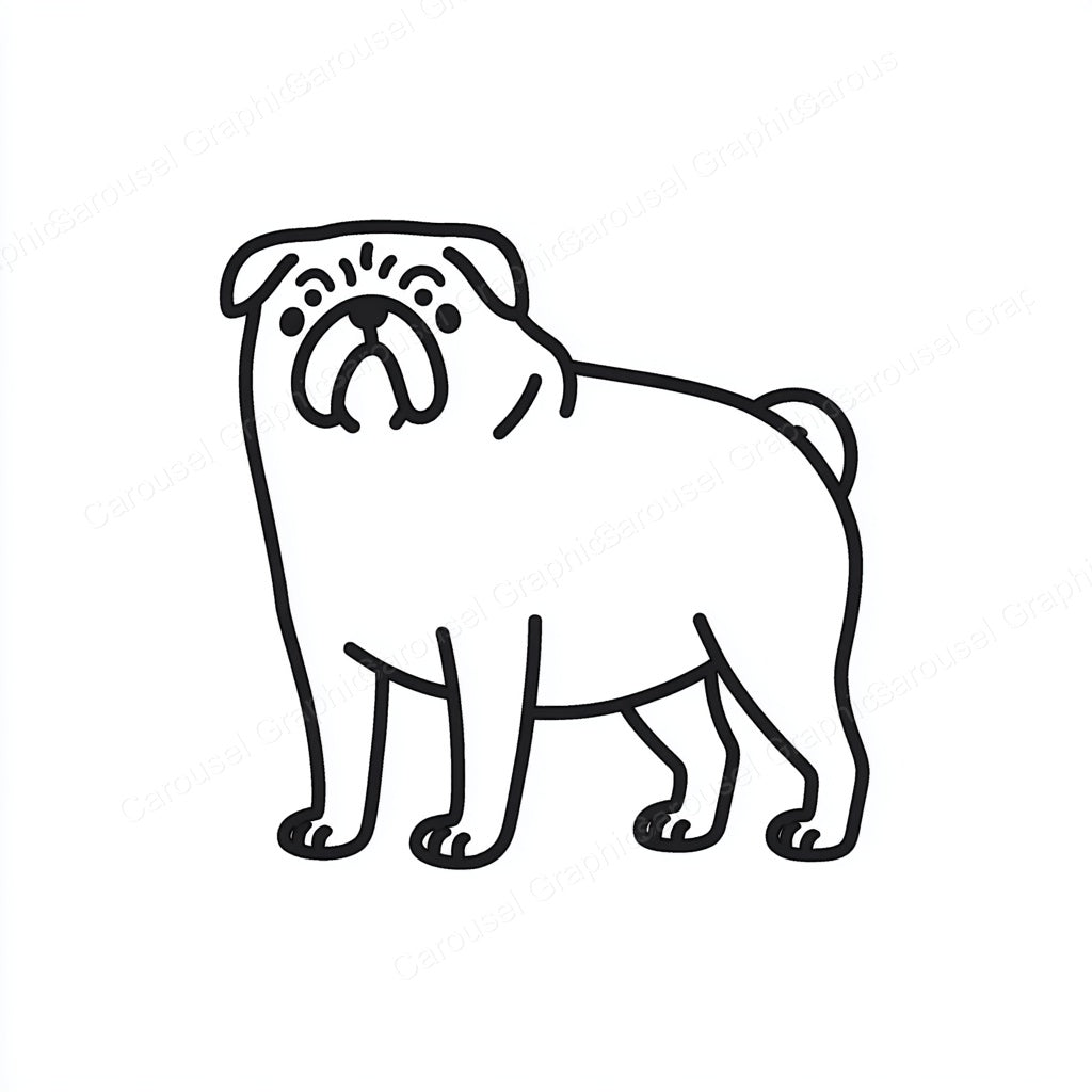Pug Vector Graphic preview