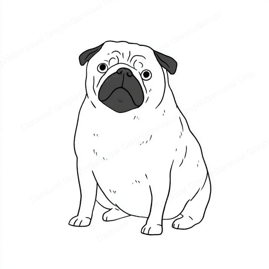 Pug Vector Graphic preview
