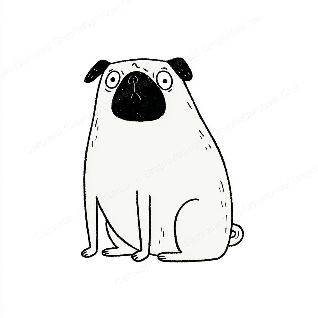 Pug Vector Graphic preview