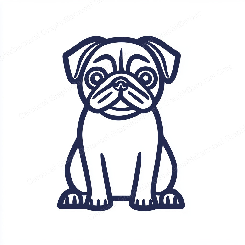 Pug Vector Graphic preview