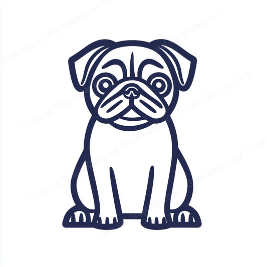 Pug Vector Graphic preview