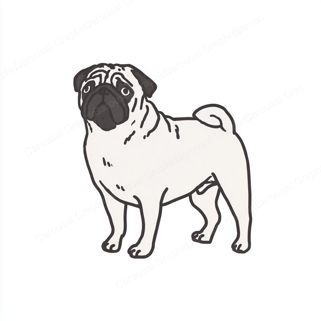 Pug Vector Graphic preview