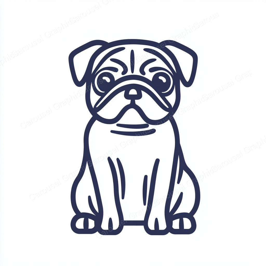 Pug Vector Graphic preview