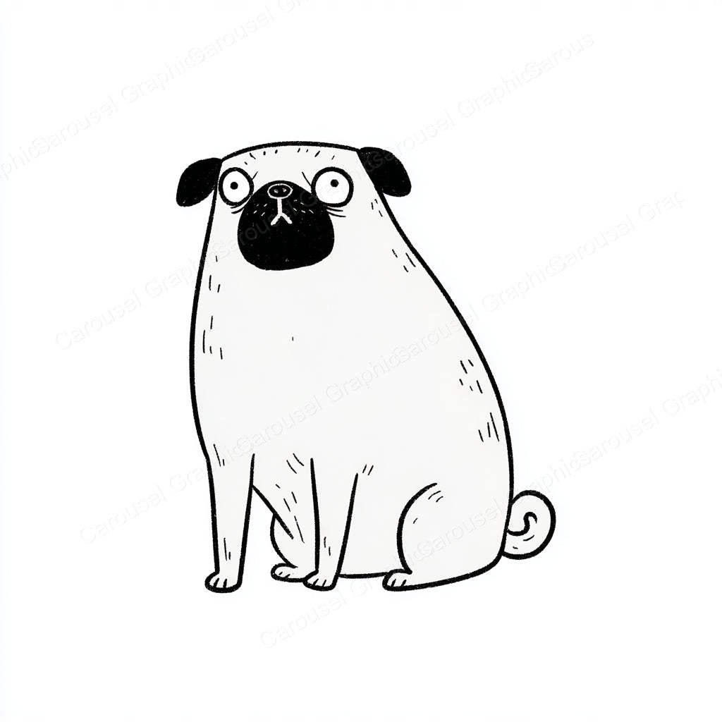 Pug Vector Graphic preview