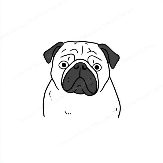 Pug Vector Graphic preview