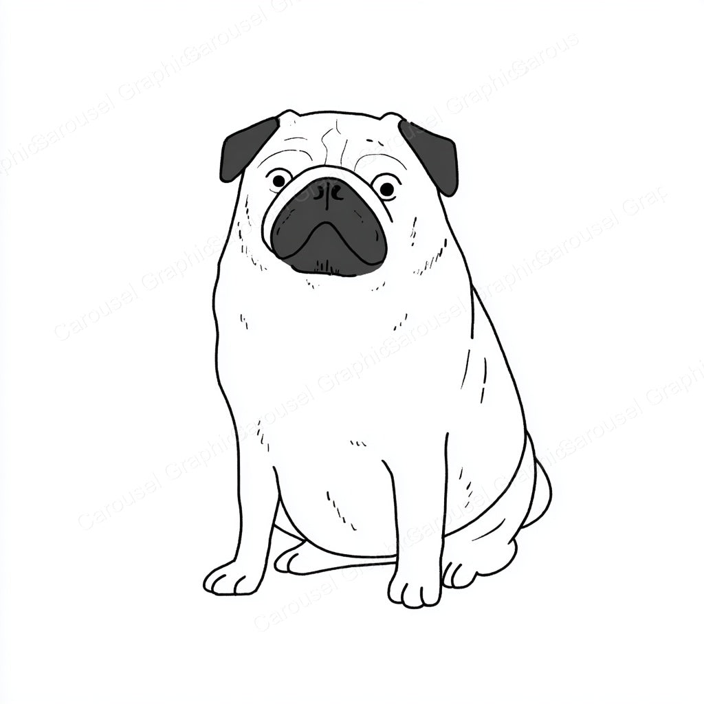 Pug Vector Graphic preview