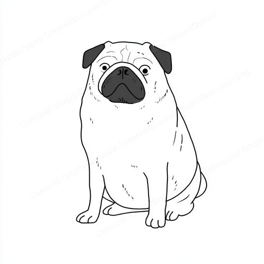 Pug Vector Graphic preview