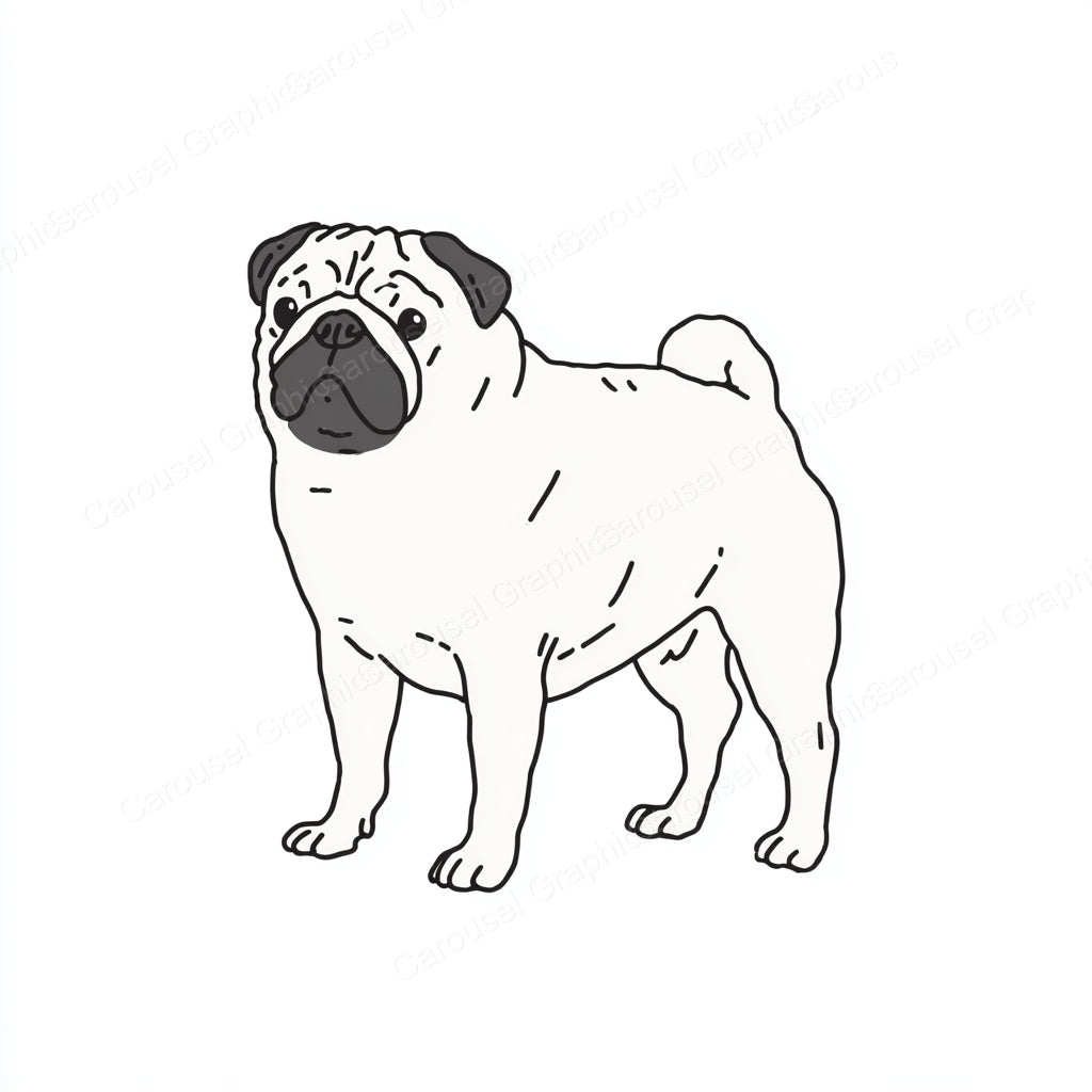 Pug Vector Graphic preview