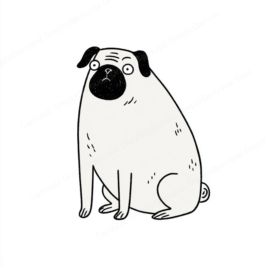 Pug Vector Graphic preview