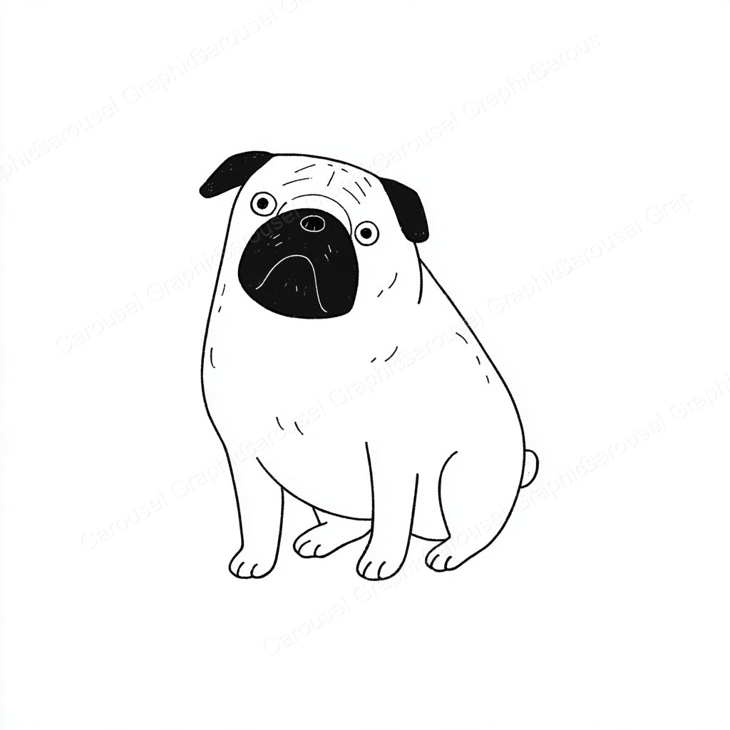Pug Vector Graphic preview