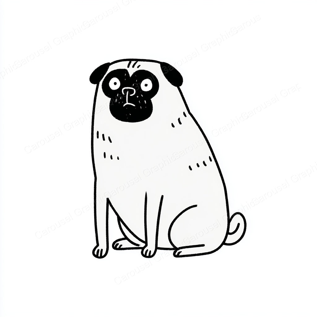 Pug Vector Graphic preview