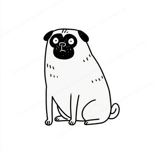 Pug Vector Graphic preview