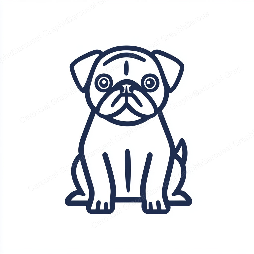 Pug Vector Graphic preview