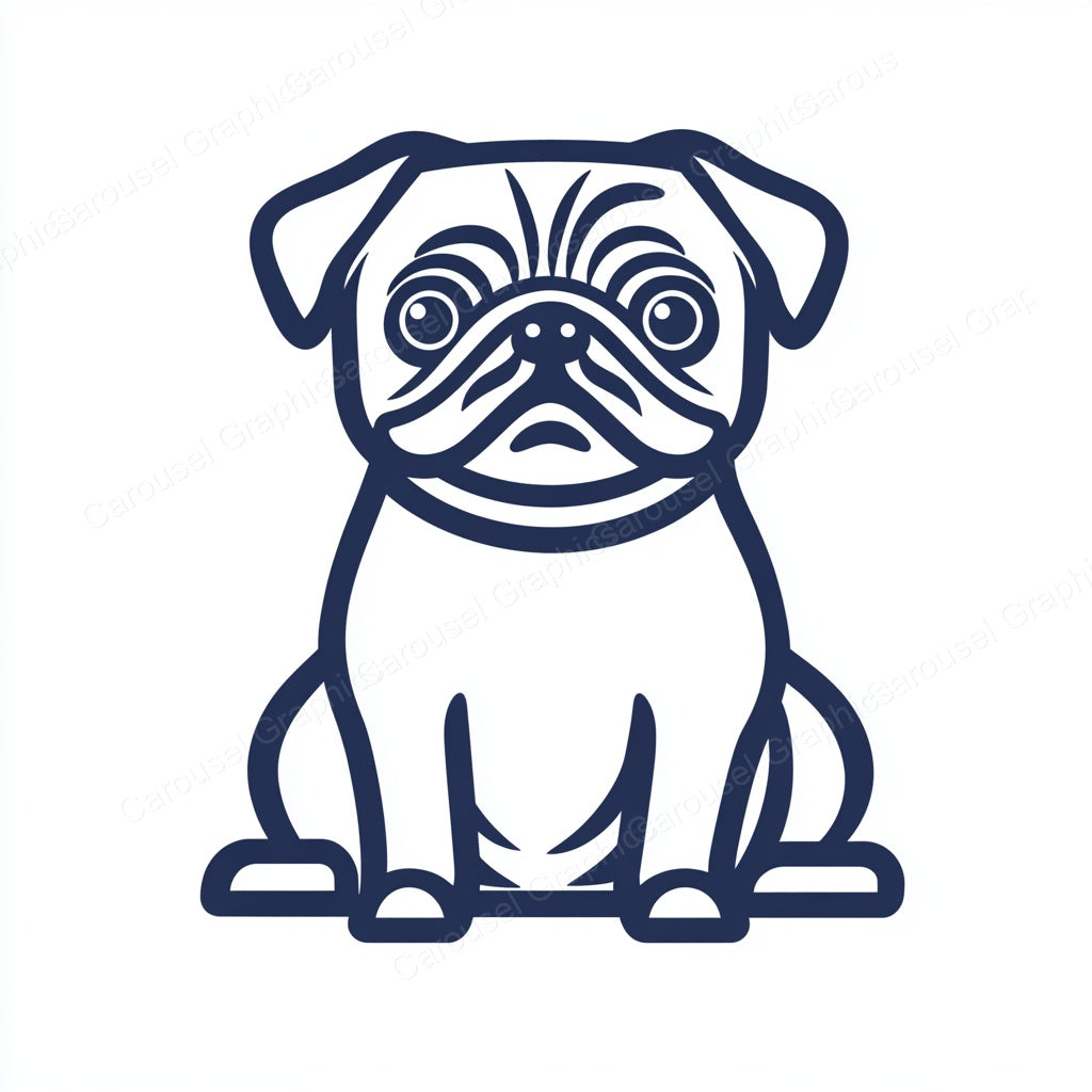 Pug Vector Graphic preview