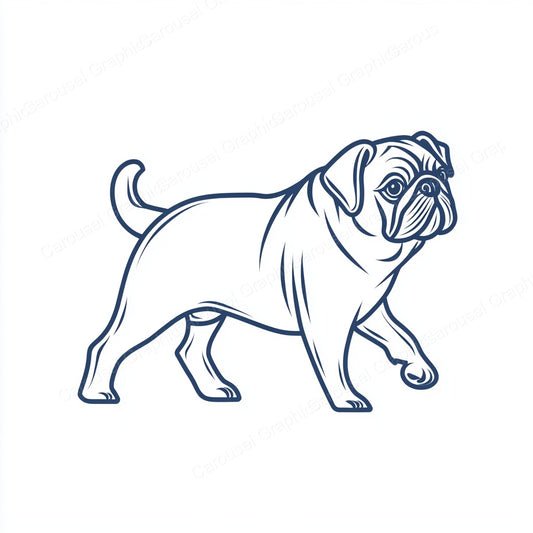 Pug Vector Graphic preview