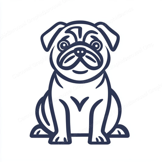 Pug Vector Graphic preview