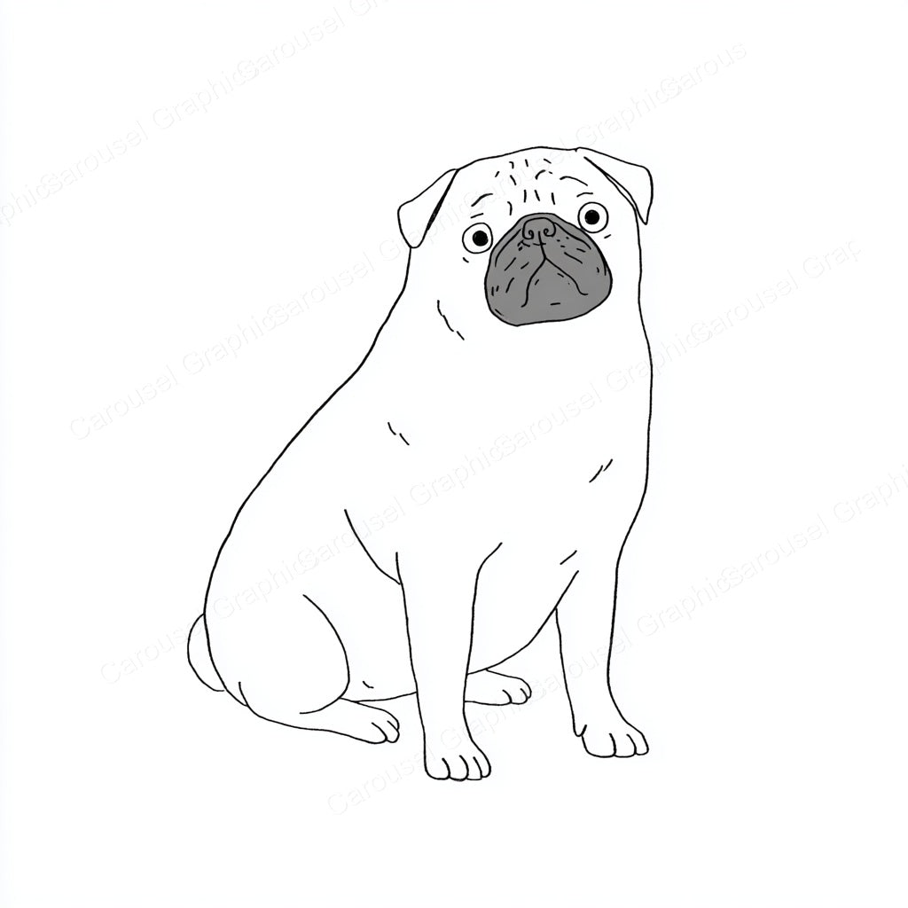 Pug Vector Graphic preview