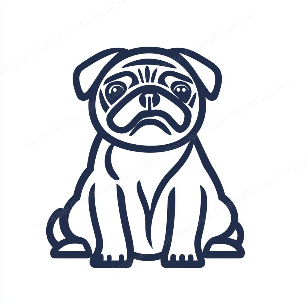 Pug Vector Graphic preview