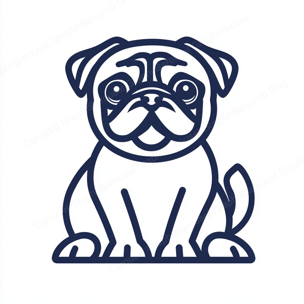 Pug Vector Graphic preview