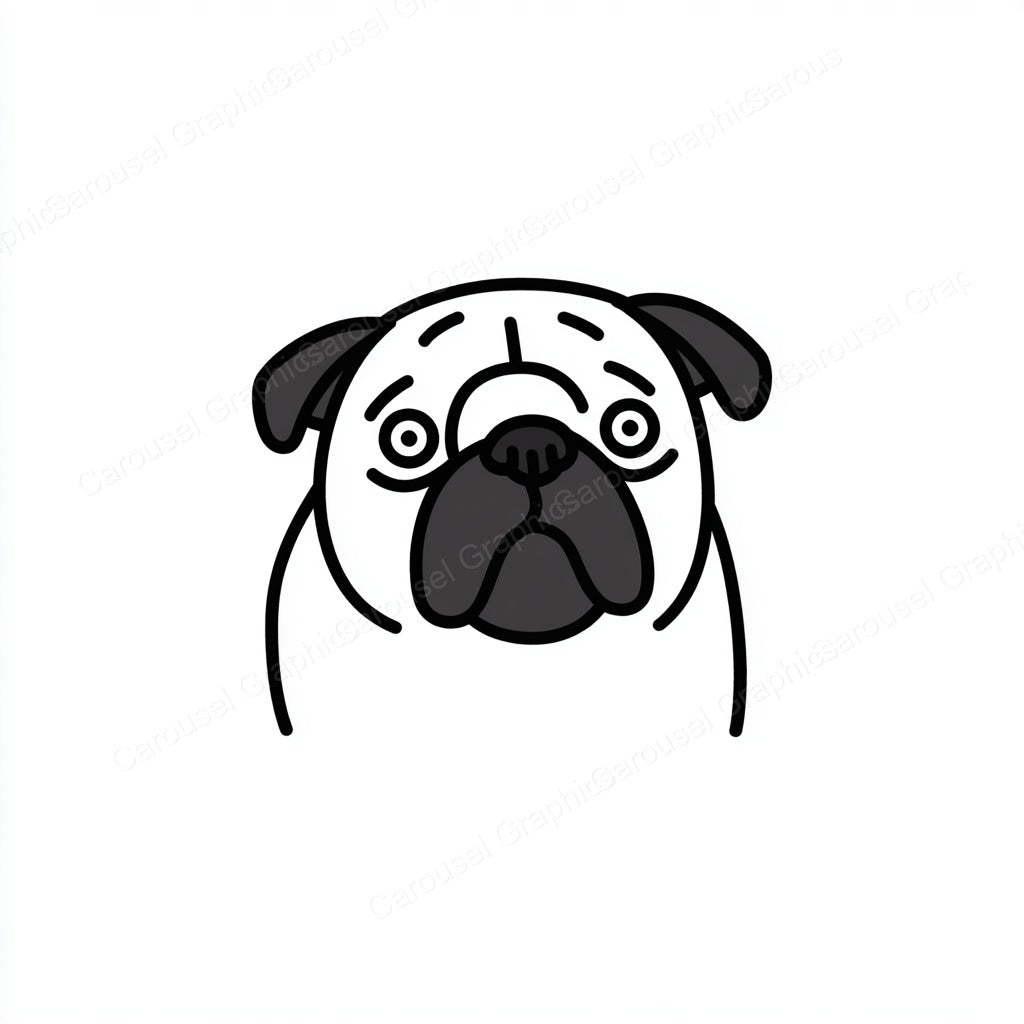 Pug Vector Graphic preview