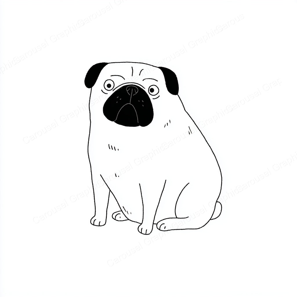 Pug Vector Graphic preview
