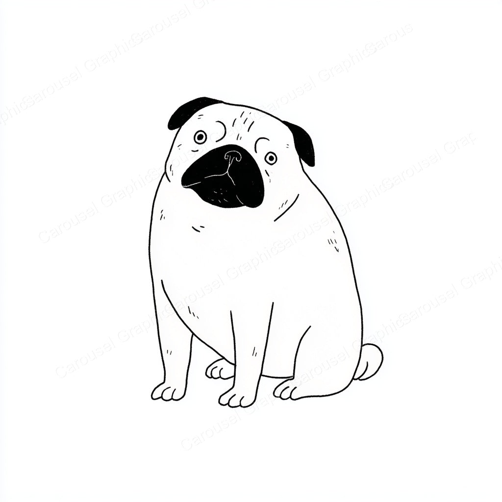 Pug Vector Graphic preview
