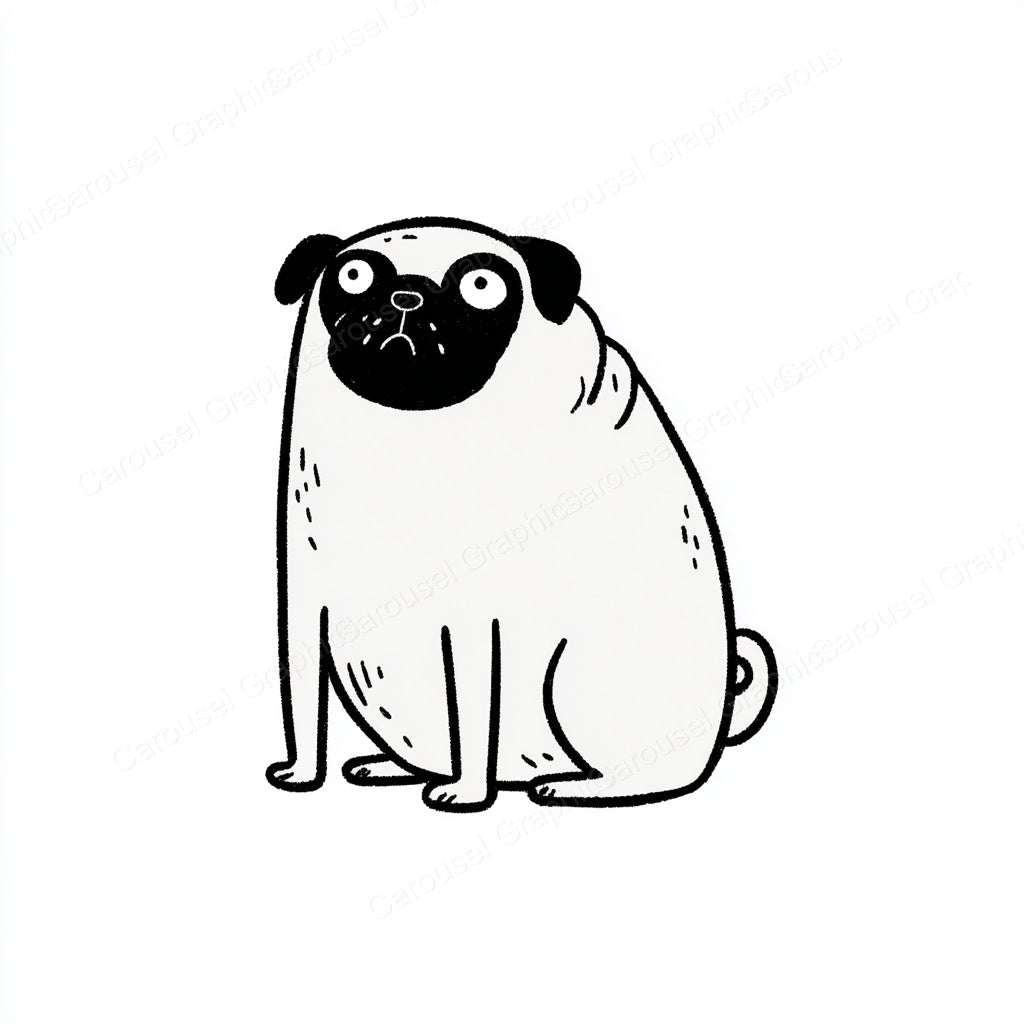 Pug Vector Graphic preview