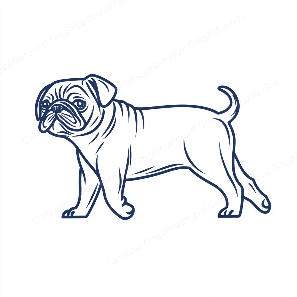 Pug Vector Graphic preview