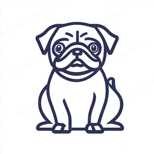 Pug Vector Graphic preview