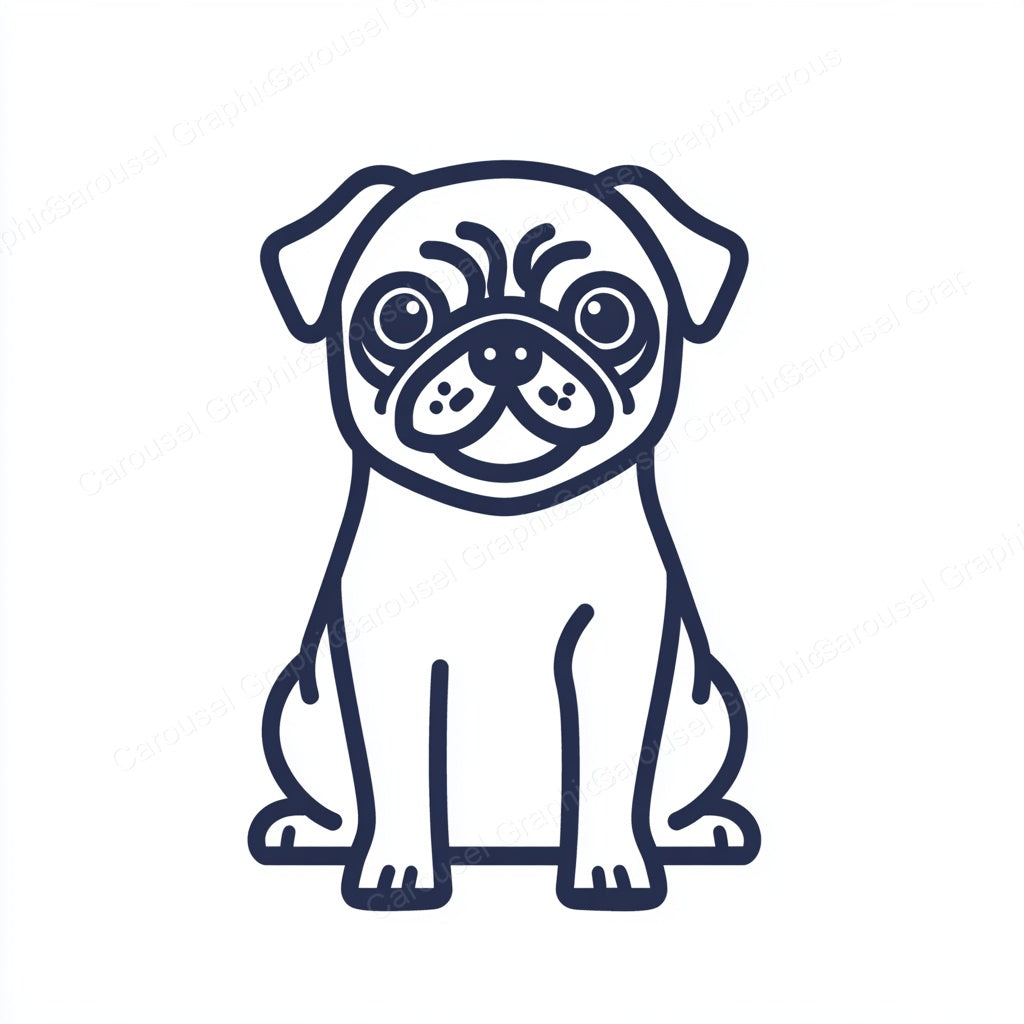 Pug Vector Graphic preview