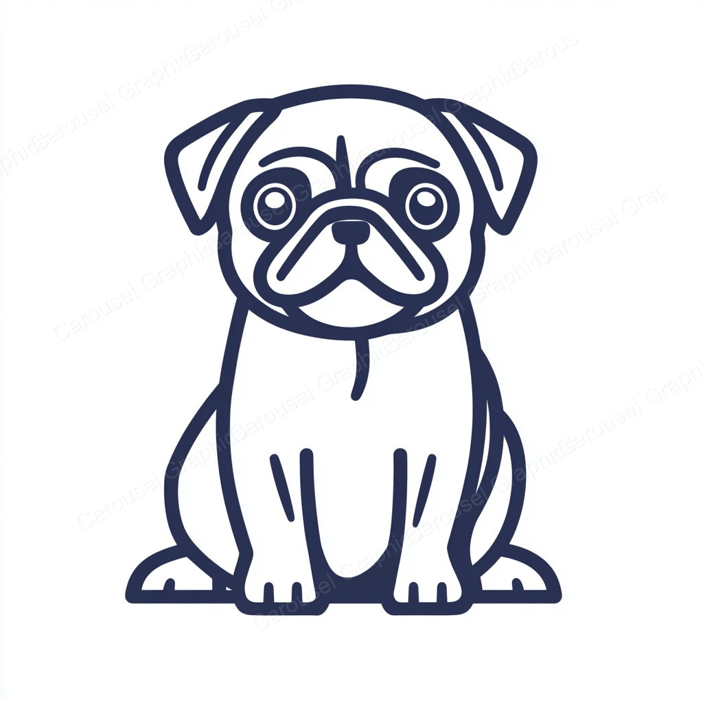 Pug Vector Graphic preview