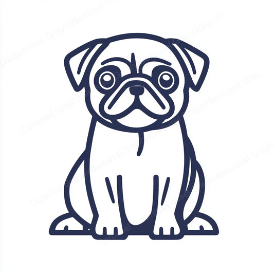 Pug Vector Graphic preview